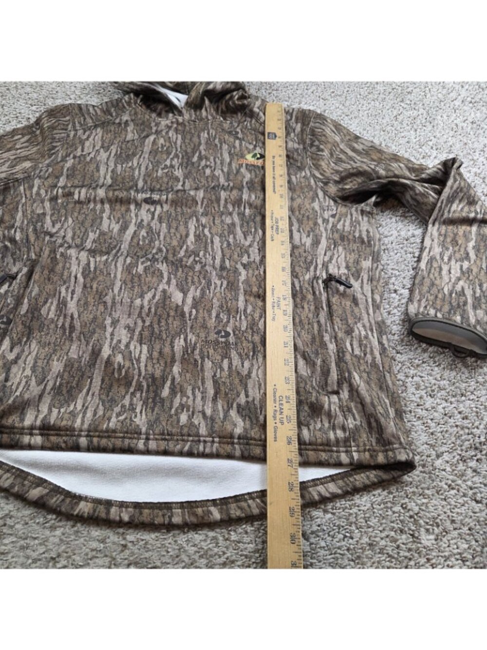Mossy Oak Camo Hoodie Men’s Large Camo Bottomland Outdoors Zip Pockets - Picture 5 of 7